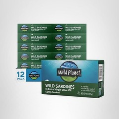 Sustainably Sourced Wild Sardines in EVOO – Protein Rich Snack, Pack of 12