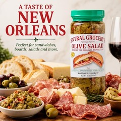Central Grocery Olive Salad 16 oz Pack of 4, Authentic New Orleans Italian Ol…