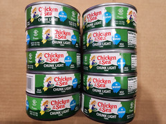 10 CHICKEN OF THE SEA BEST TUNA CHUNK LIGHT TUNA IN WATER NET WT 5 OZ EA 02/2026