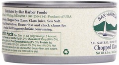 Bar Harbor Clams, All Natural Chopped, 6.5 Ounce