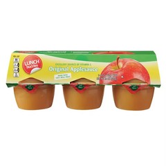 Lunch Buddies Original Applesauce Cups, 6 count – Pack of 3
