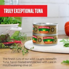 Genova Premium Yellowfin Tuna in Olive Oil 3 oz Cans Pack of 24