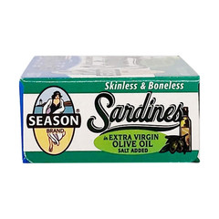 Skinless and Boneless Sardines in Organic Extra Virgin Olive Oil, 4.375 Ounce