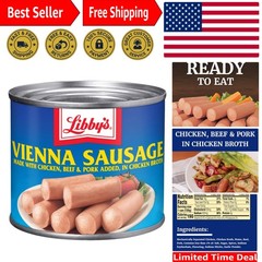 Savory Chicken Broth Vienna Sausage – 4.6 OZ Cans, 24 Pack, Perfect for Recipes