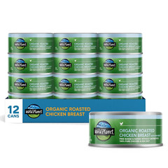 Organic Roasted Chicken Breast with Rib Meat, Skinless and Boneless, Sea Salt, F