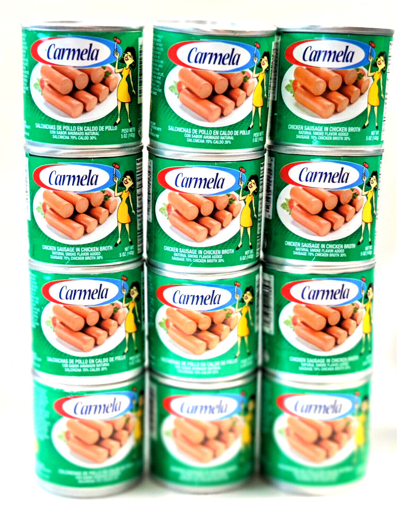 12 Sausage Salchicas Carmela Chicken Vienna Puerto Rico Spanish Recipe Cook Food