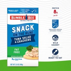 Snack On The Run Fat-Free Tuna Salad with Crackers Kit- Ready to Eat, Spoon I…