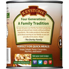 Keystone All Natural Canned Turkey, 4-pack -(28 oz) – Fully Cooked, No Preserves