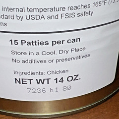 Crescent Commissary Freeze Dried Emergency Food Chicken Patties – Prepper