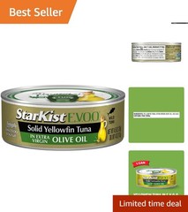 Versatile E.V.O.O. Yellowfin Tuna – Perfect for Salads, Sandwiches, 4.5 Oz Can