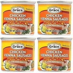 Grace Chicken Vienna Sausages – Hot & Spicy 4 Pk