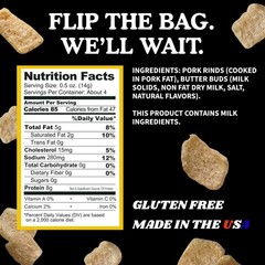 Salted Butter Pork Rinds Chicharrones 4 Pack Keto Snacks
