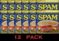 SPAM Classic Canned Meat Fully Cooked Pork & Ham 12oz Can SHELF STABLE – 12 Pack