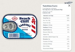 Beach Cliff Sardines in Water, 3.75 oz Can (Pack of 12) – Wild Caught Sardine…