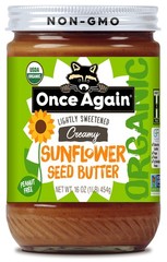 Organic Creamy Sunflower Butter, 16oz – Lightly Salted & Sweetened – Peanut F…
