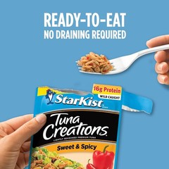 Tuna Creations Sweet and Spicy, 2.6 Oz Pouch (1 Pack) Ready to Eat Wild Caught T