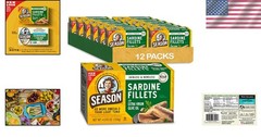 Sardines in Extra Virgin Olive Oil, 22g Protein, Non-GMO, 12 Cans, High Calcium