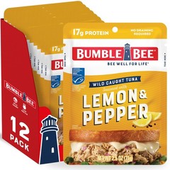 Bumble Bee Lemon & Pepper Seasoned Tuna Pouch Wild Caught and Ready to Eat f…