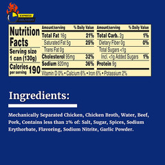 Vienna Sausage in Chicken Broth, Canned Sausage, 4.6 OZ (Pack of 24)