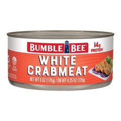 Bumble Bee White Flake Crab Meat in Water, 6 oz Can 14g Protein & 1g Carb Pe…