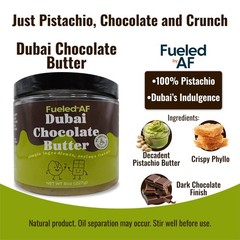 Fueled AF Dubai Chocolate Spread Vegan, Keto, and Paleo Friendly, 8 Ounce (Jar)
