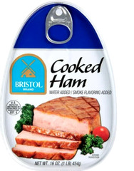 Bristol Smoke Flavor Cooked Ham 16 oz ( Pack of 24 ) ~Exp 3/07/2029
