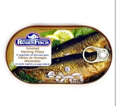 RügenFisch Smoked Herring Fillets in Veg Oil 6.7oz 3 PACK – Omega-3 Arenque