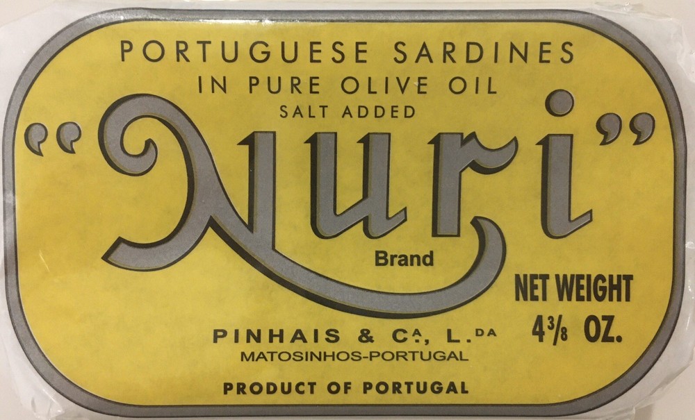 Nuri PORTUGUESE SARDINES IN Pure Olive Oil 125g can from Portugal 2-PACK