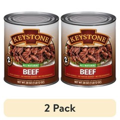 2 Pack All Natural Fully Cooked Beef Canned Meats High Protein Sea Salt No Water