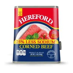 HereFord 25% Less Sodium Corned Beef 12 oz ( Pack of 3 )