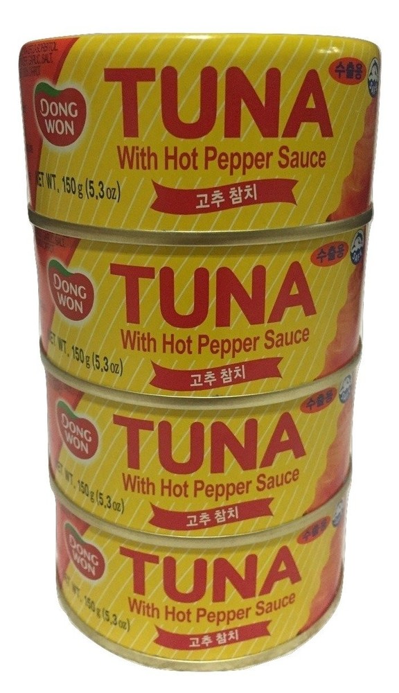 Dongwon, Tuna With Hot Pepper Sauce, 5.29 Ounce 4cans