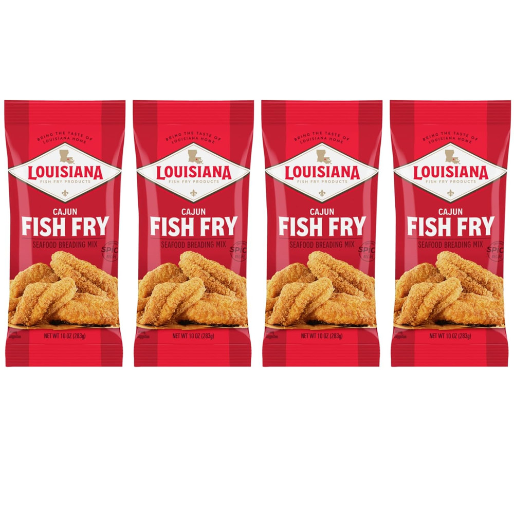 Louisiana Fish Fry Products Cajun Fry, 10 Oz (Pack of 4)