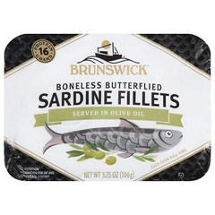 Brunswick Sardines in Olive Oil, 3.75 oz Can – Wild Caught Sardines – 17g Pro…