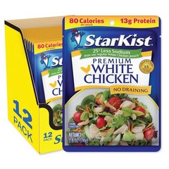 StarKist Less Sodium Premium White Chicken – 2.6 oz Ounce (Pack of 12)