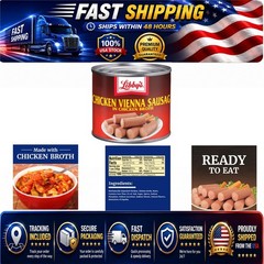 Libby’s Chicken Vienna Sausage in Broth, Ready to Eat Canned Sausage, 4.6 oz