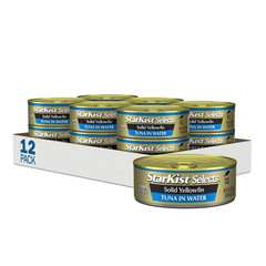 Selects No Salt Added Chunk White Albacore Tuna in Water, 4.5 Oz (12 Pack) Canne