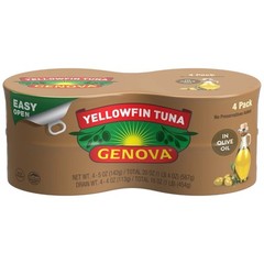Genova Premium Yellowfin Tuna in Olive Oil 4 – 5 oz cans
