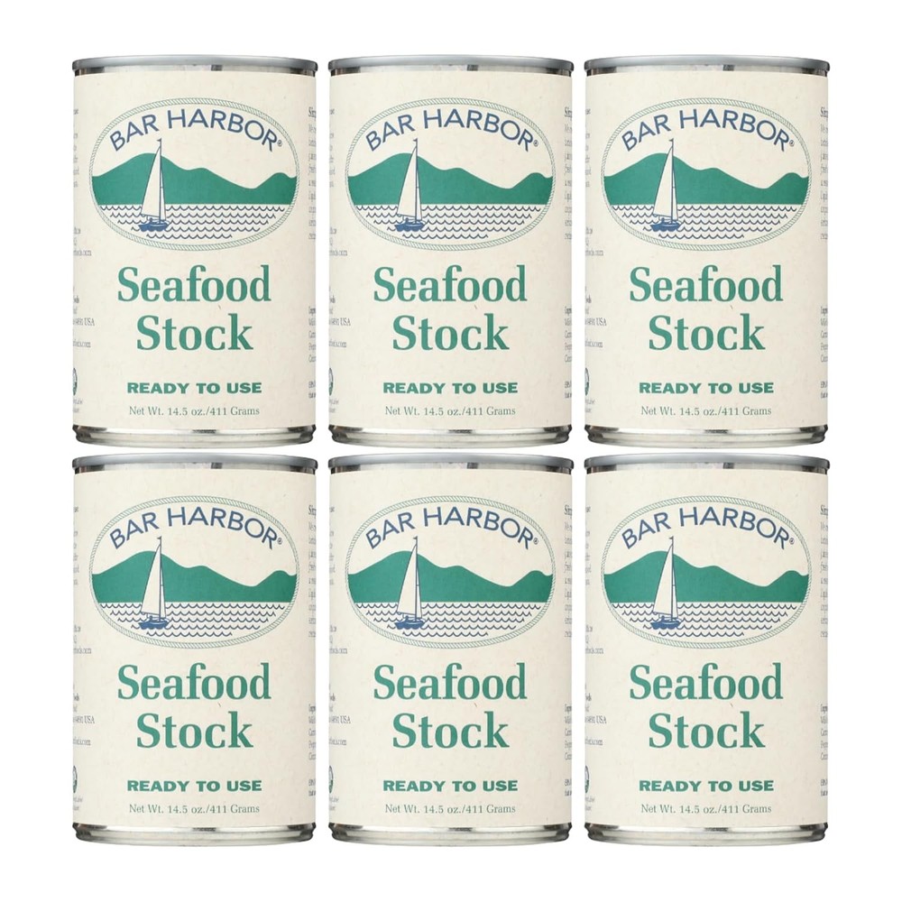 Bar Harbor Seafood Stock 15 Oz Ready to Use Fish Clam Lobster Pack of 6