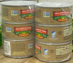 12 x Genova Yellowfin Tuna in Olive Oil 7oz Pull Tab Tin Can Fish 2×6-pack FRESH