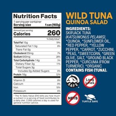 Wild Planet Tuna Quinoa Salad With Organic Sweetcorn, Zucchini & Peas, 5.6oz