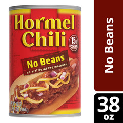 HORMEL Chili No Beans Canned Chili, Shelf-Stable, 38 oz Steel Can