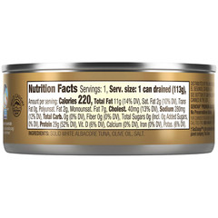 Premium Albacore Tuna in Olive Oil, Wild Caught, Solid White, 5 Oz. Can (Pack of