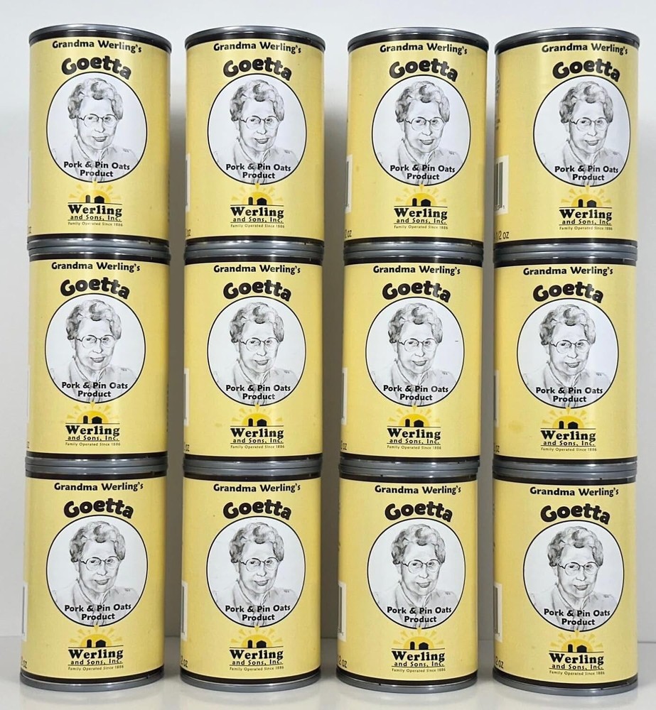 12 Can- Werling & Sons Grandma Werling’s Goetta 14.5 Oz Canned Food Fully Cooked