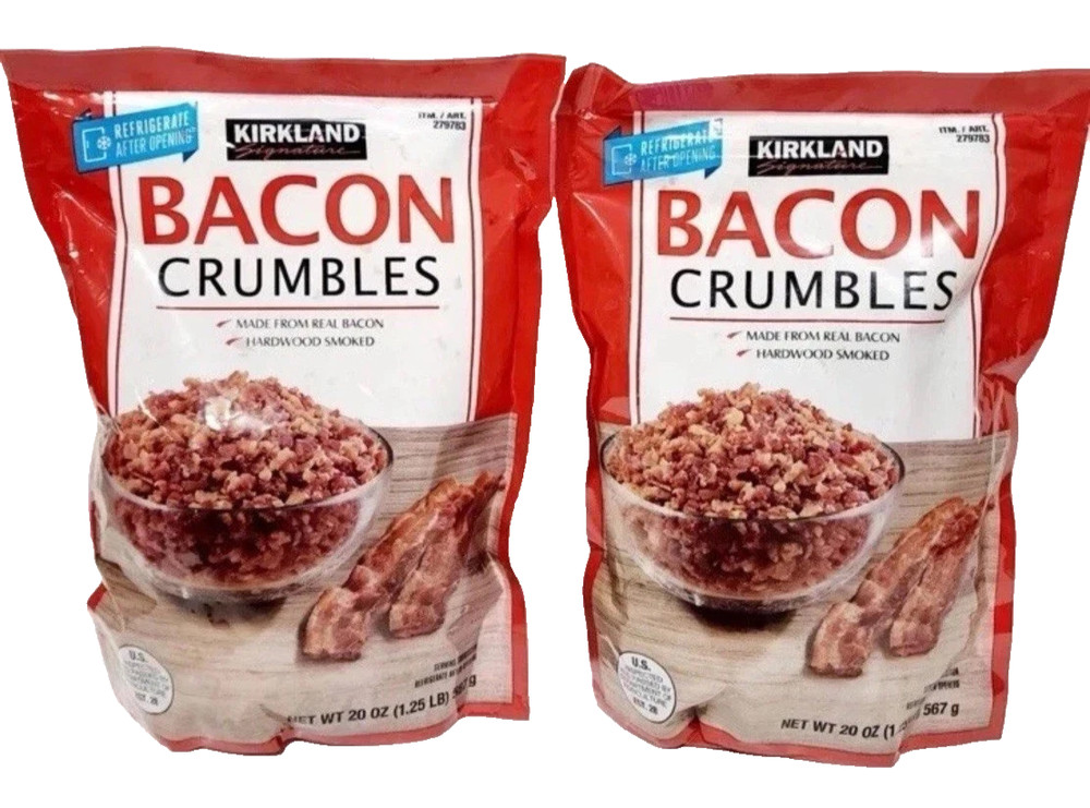 2 Pack Kirkland Signature Bacon Crumbles 20 oz Each Bag Salads Baked Potato Eggs