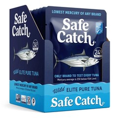 Safe Catch Elite Tuna Wild-Caught Lowest Mercury 3 Ounce Pouch (Pack of 12)