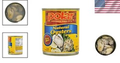 Natural Polar Canned Oysters, 8oz Pack of 12 – Sustainable Seafood Choice