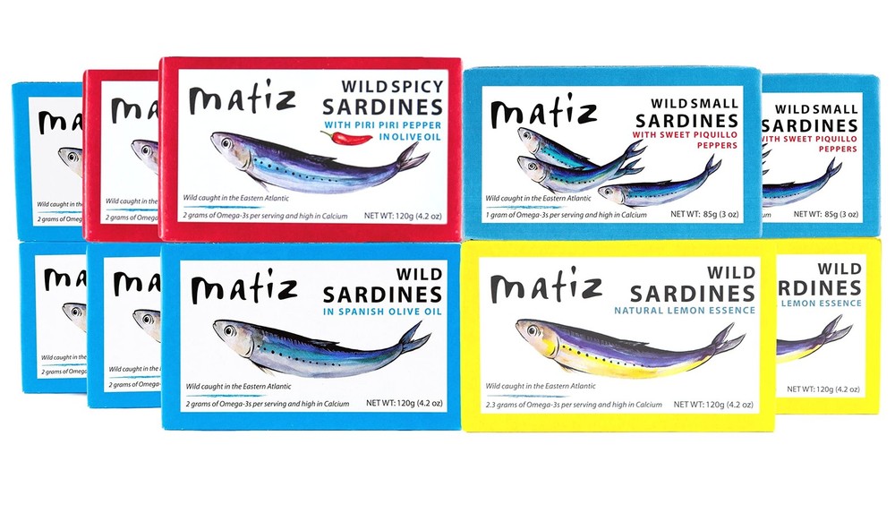 Matiz Sardines Variety Pack Wild Caught Spanish Waters 10 Tins Olive Oil Sweet