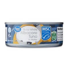 (6 pack) Great Value Solid White Albacore Tuna in Water, 5 oz