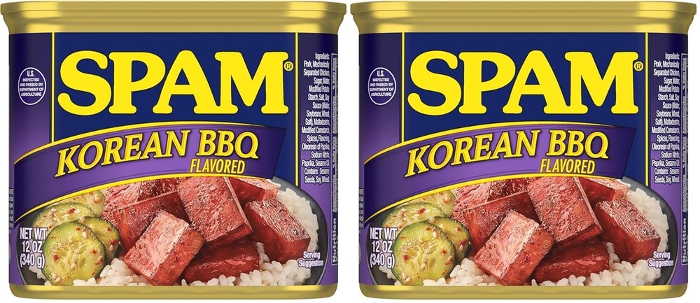 (2 pack) SPAM Korean BBQ Flavored, Shelf Stable, 12 oz Aluminum Can