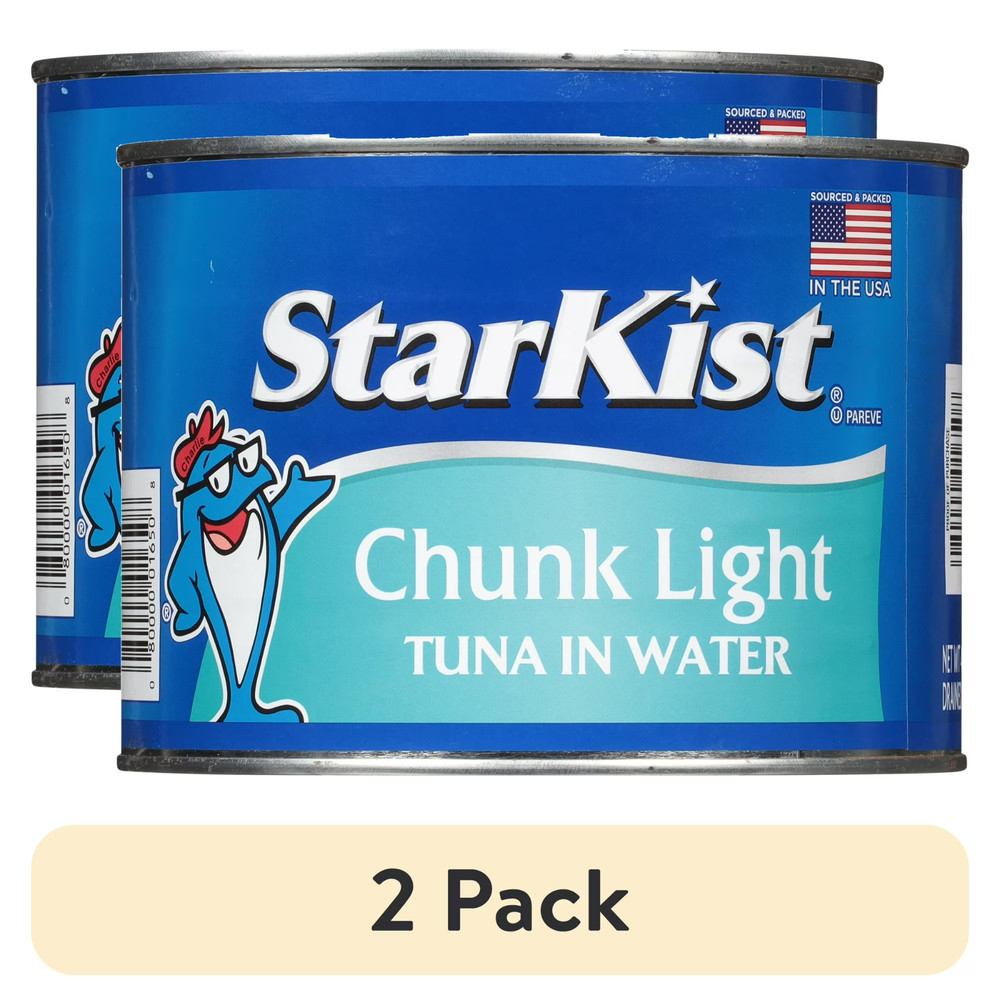 (2 Pack) Chunk Light Tuna in Water, 4Lb 2.5Oz Can ✌️